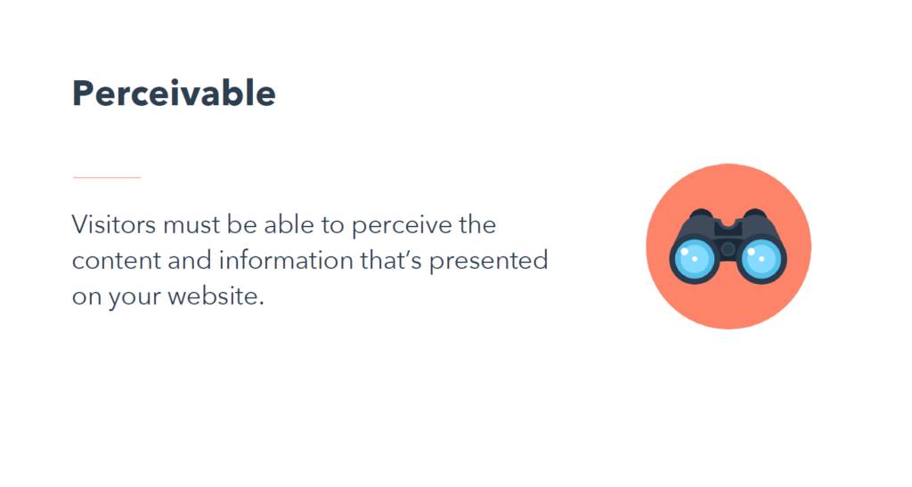 sito web percepibile