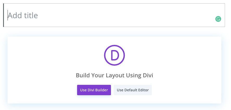 อินเทอร์เฟซ Divi
