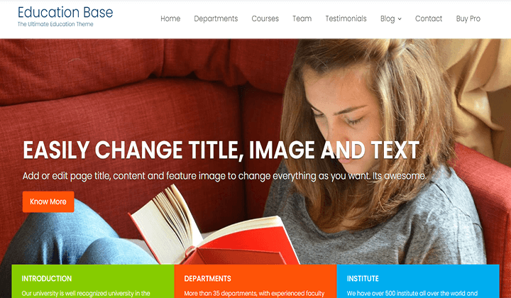 11 Unduh Gratis Tema WordPress Pendidikan Terbaik 2022 6 WordPress education themes