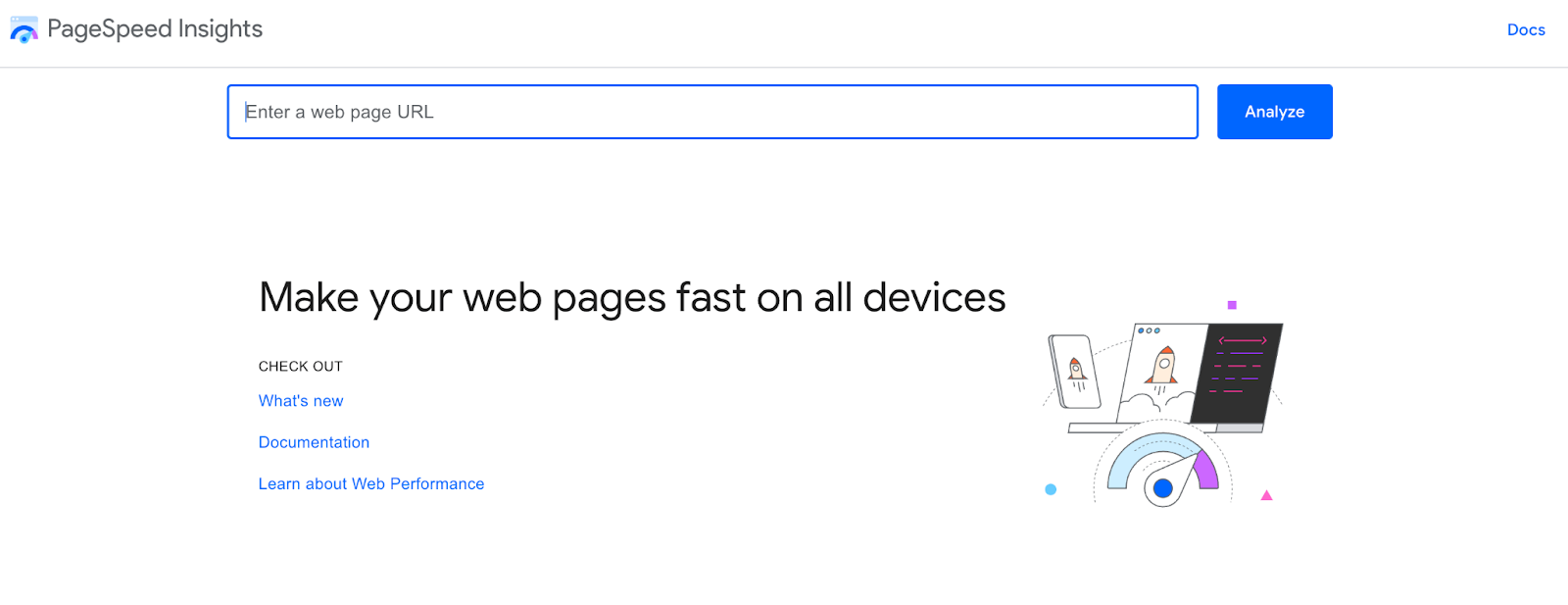 PageSpeed Insights 主頁