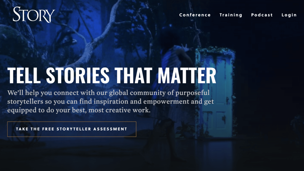 由 Beaver Builder 構建的 Story Gatherings 主頁。