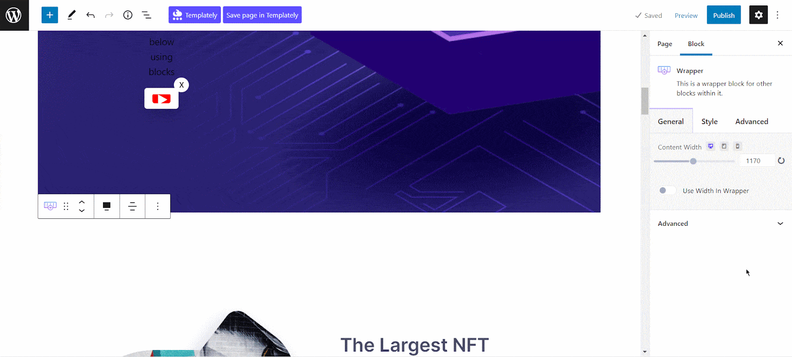 Gutenberg 8 的最佳 NFT 網站模板和塊 NFT Website Template