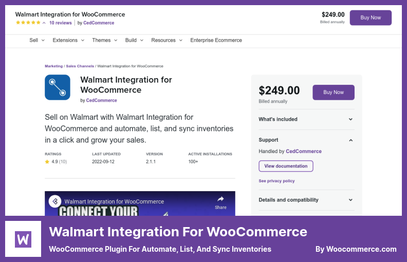 Walmart Integration for WooCommerce Plugin - 在庫の自動化、一覧表示、同期のための WooCommerce プラグイン