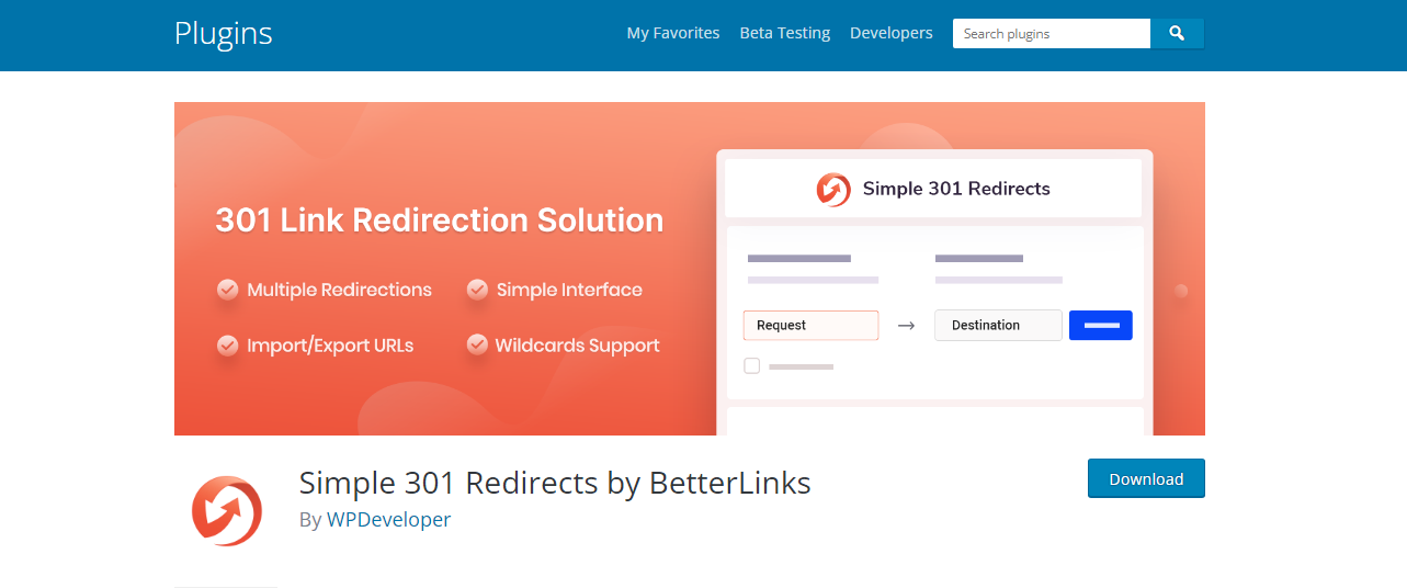 Simple 301 - WordPress リダイレクトプラグイン