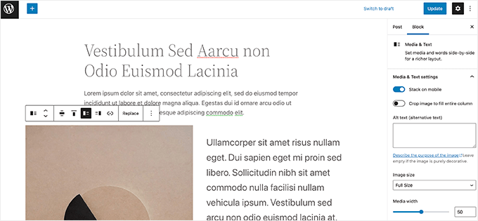 Scrierea conținutului