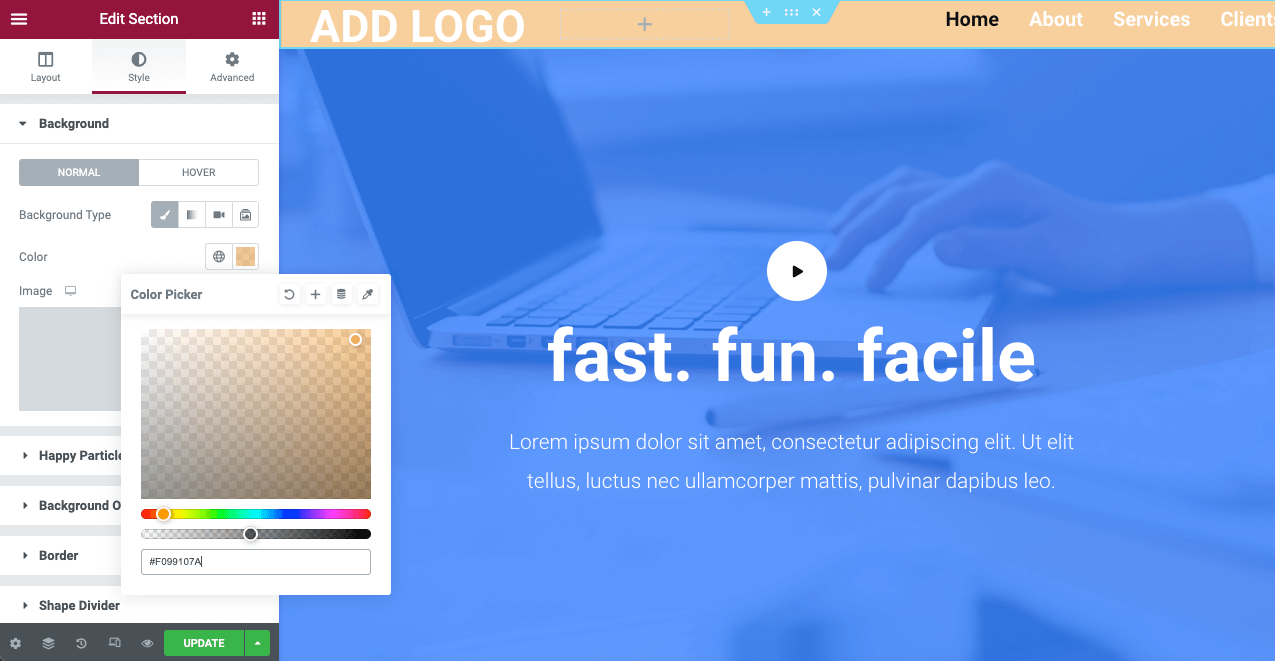 كيفية إنشاء رأس شفاف لزج للعنصر (دليل خطوة بخطوة) 15 Make Your Header Transparent with HappyAddons