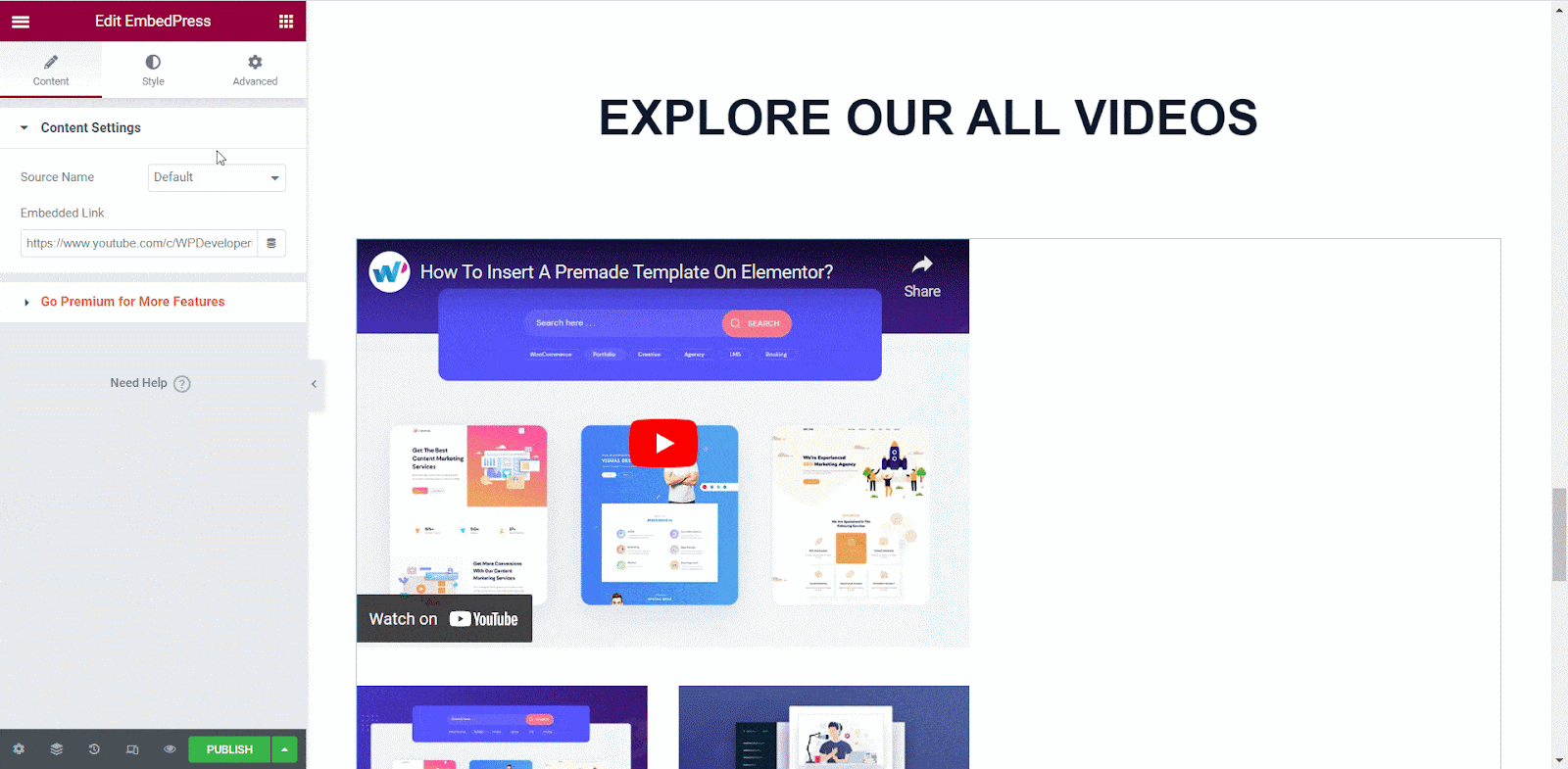 Come incorporare qualsiasi contenuto in Elementor con EmbedPress? 6 Embed Any Content In Elementor