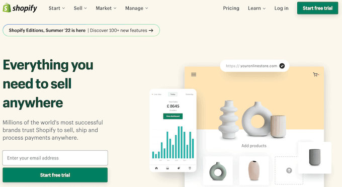 استضافت Shopify منصة التجارة الإلكترونية