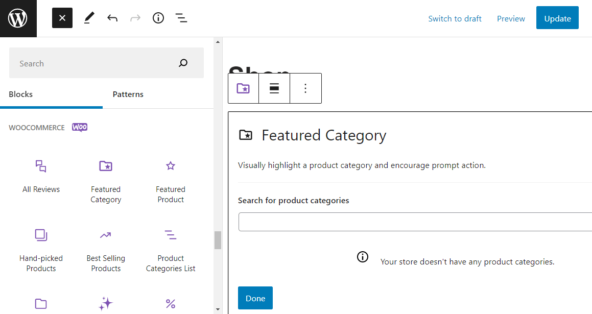 كتل WooCommerce في WordPress