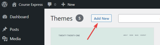 WordPress 管理エリアに新しいテーマ画面を追加する
