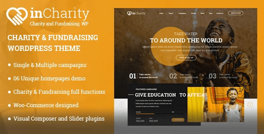 InCharity - Tema WordPress di beneficenza