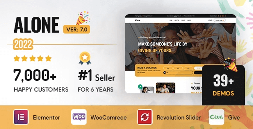 Da solo - tema WordPress senza scopo di lucro