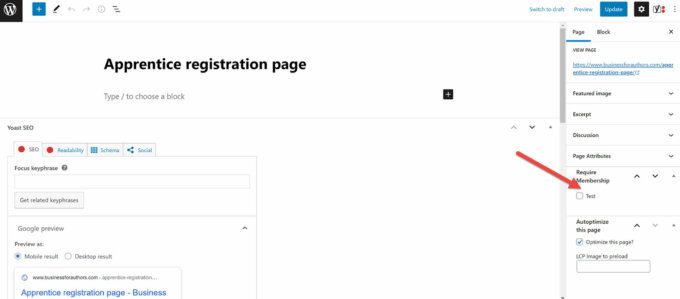 Restricción de contenido en el editor de bloques con Paid Memberships Pro