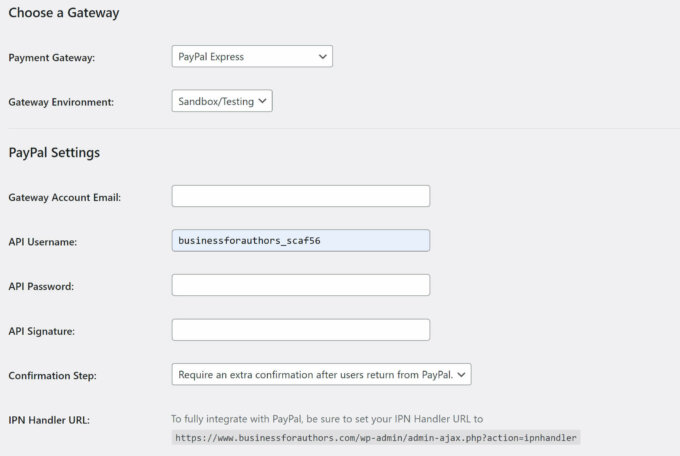Configuración de pago de Membresías pagadas Pro