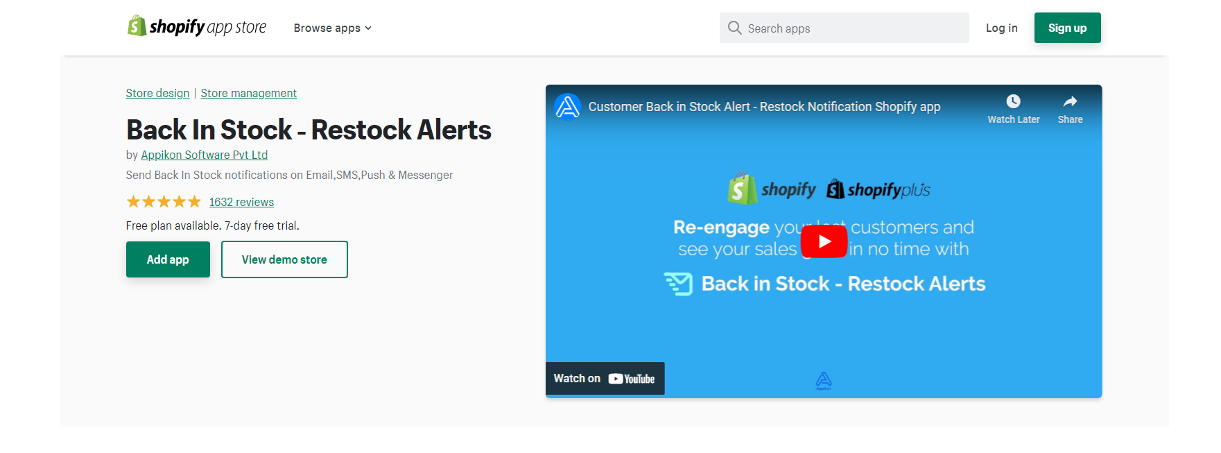 Di nuovo in stock - Avvisi di rifornimento - Shopify di nuovo in stock App