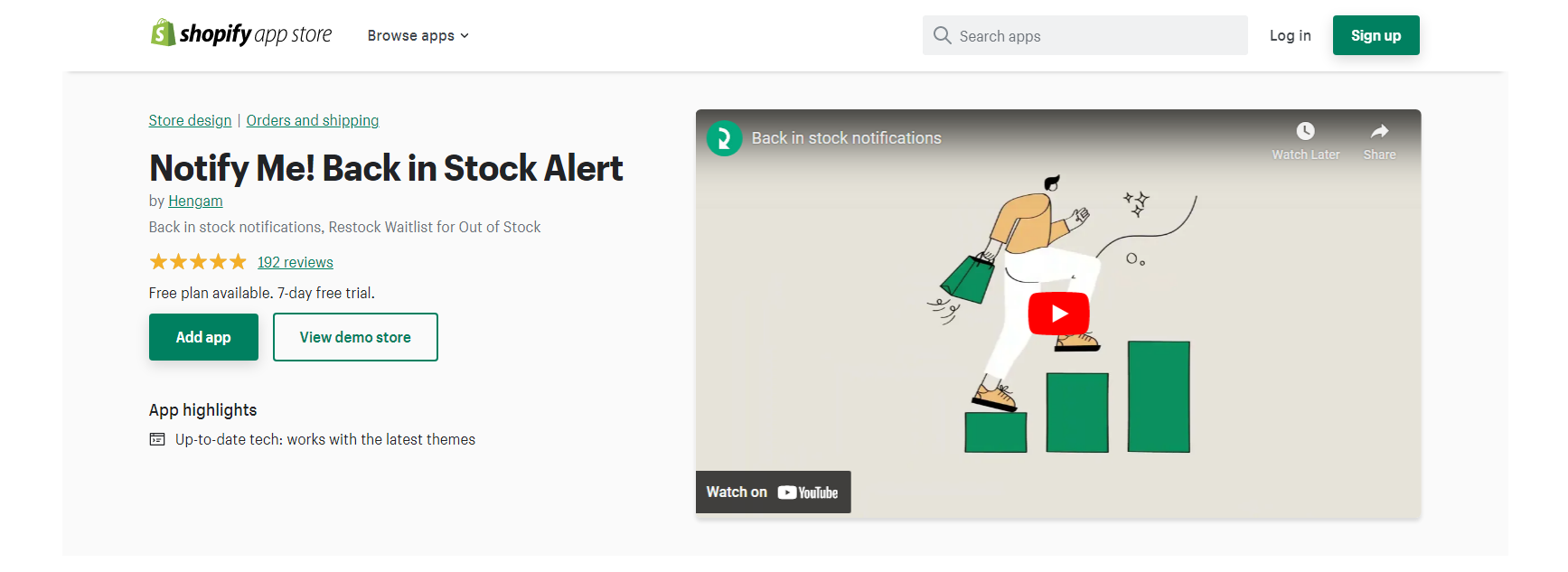 Avvisami - Shopify di nuovo in Stock App