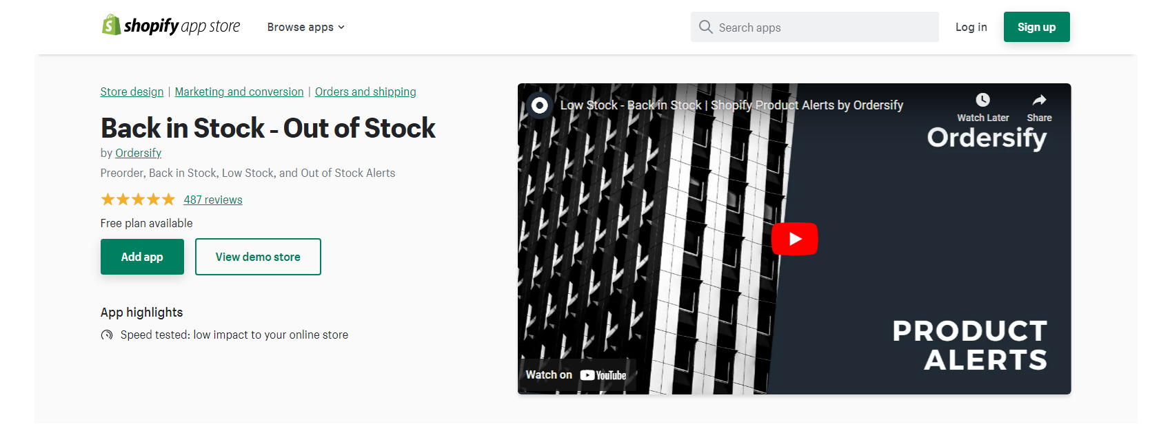 Di nuovo in stock - Esaurito - Shopify Torna in Stock App