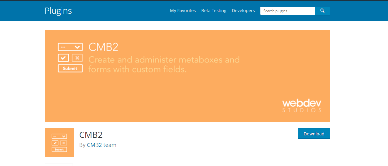 CMB2 - Complemento de campos personalizados de WordPress