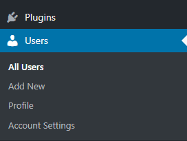 Menu WordPress Pengguna yang Diperluas.