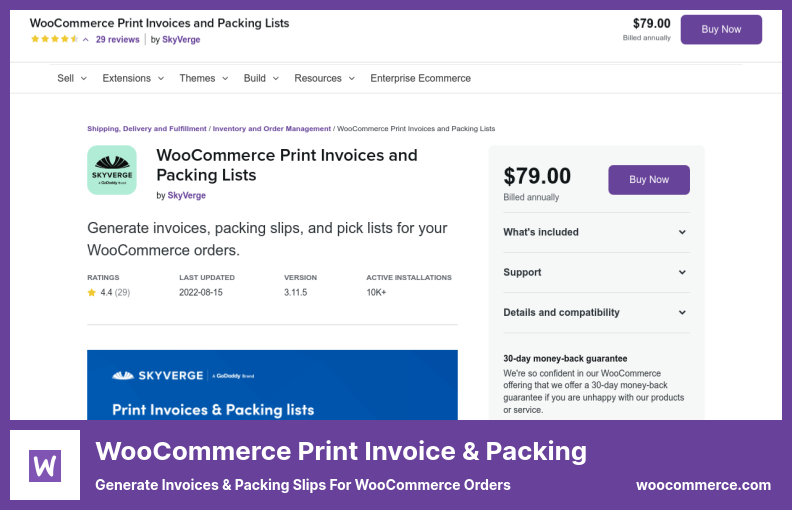 WooCommerce 打印發票和包裝插件 - 為 WooCommerce 訂單生成發票和裝箱單