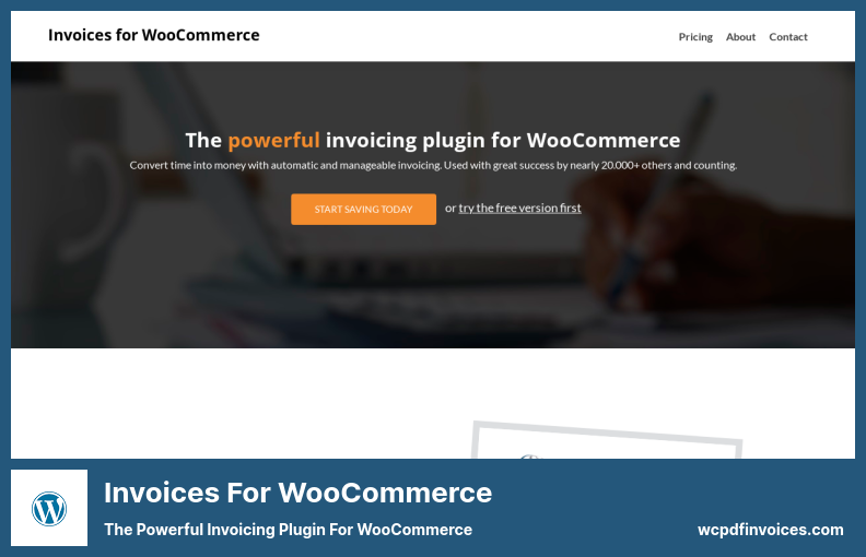 WooCommerce 插件的發票 - WooCommerce 的強大發票插件