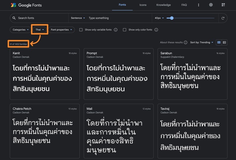 구글 폰트 체크
