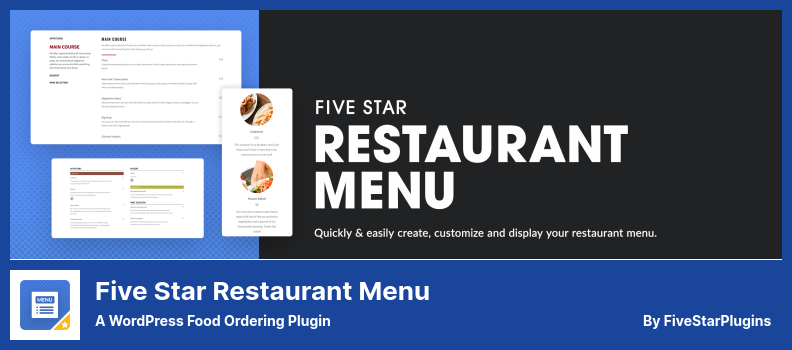 Five Star Restaurant Menu Plugin - WordPress フードオーダープラグイン