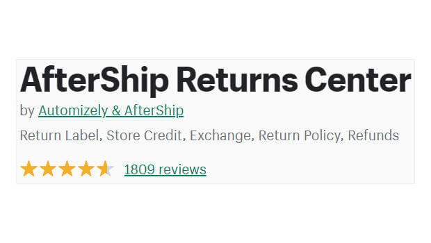 AfterShip 返品センターのレビュー