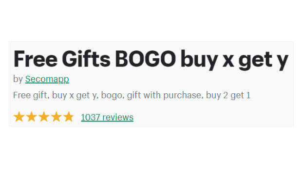 無料ギフト BOGO レビュー