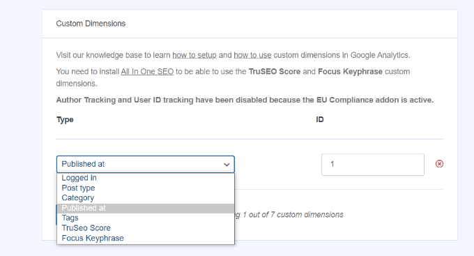 Seleccione Autor en el menú desplegable Select Author in the dropdown menu