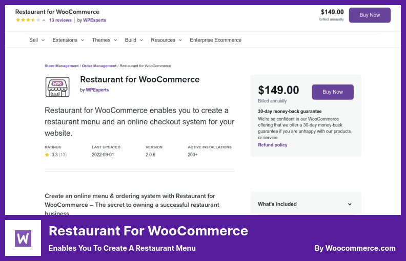 Restaurant for WooCommerce Plugin: le permite crear un menú de restaurante