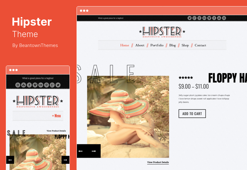 Tema Hipster - Tema retro responsivo de WordPress