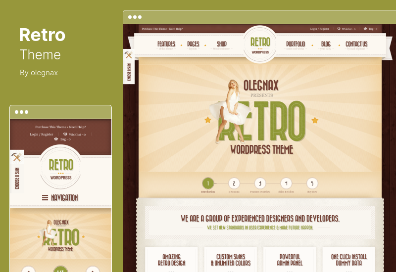 Tema Retro - Tema Vintage de WordPress