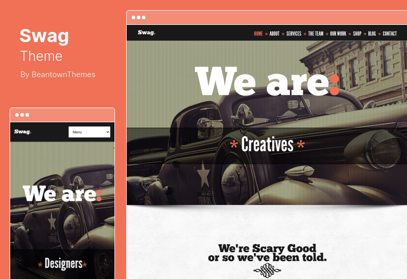 Tema Swag - Tema WordPress Parallax de una página