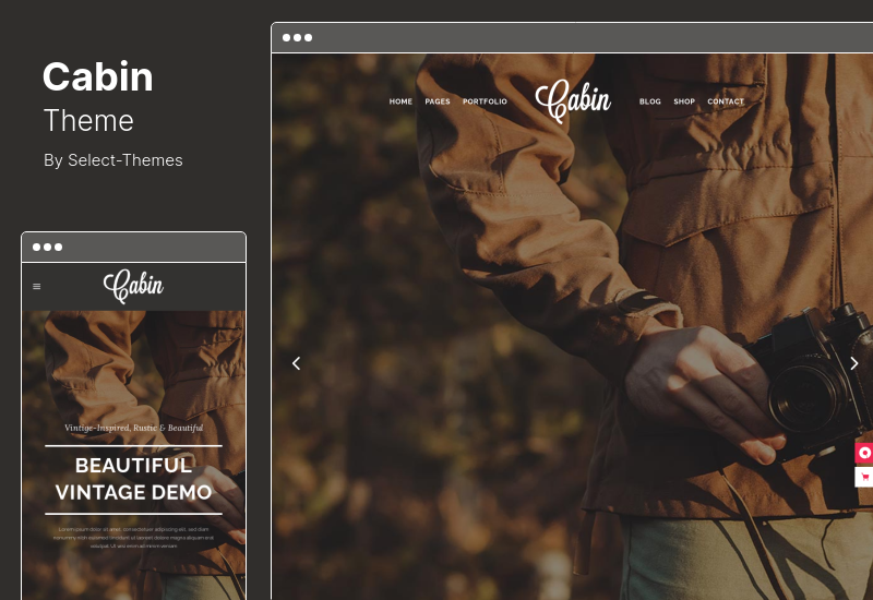 Cabin Theme - Hermoso tema vintage de WordPress