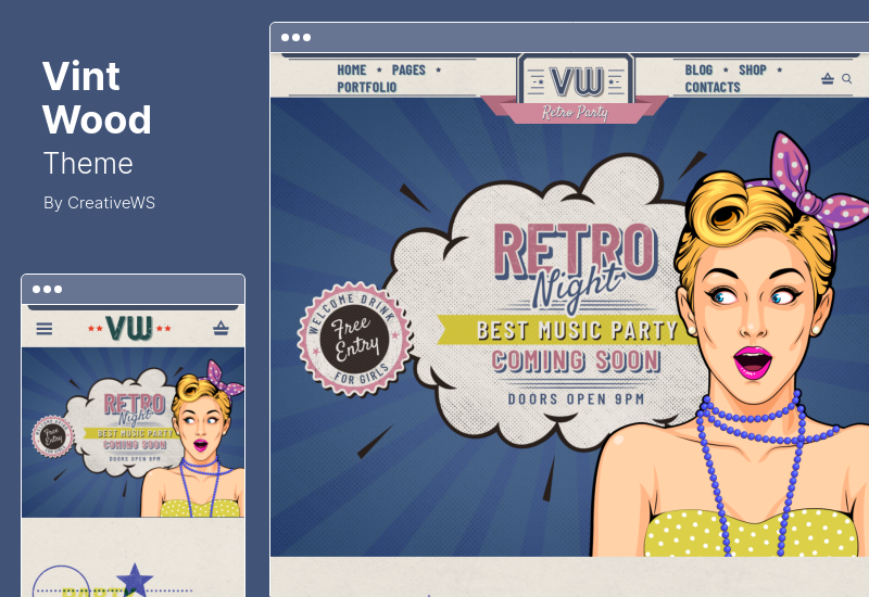 VintWood Theme - Tema de WordPress vintage y retro