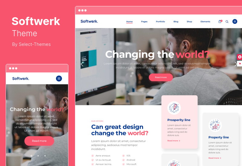 Softwerk 主题 - 软件和 SaaS 启动 WordPress 主题