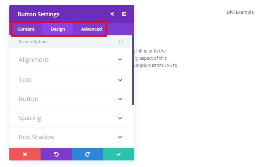 opzioni di stile divi vs elementor