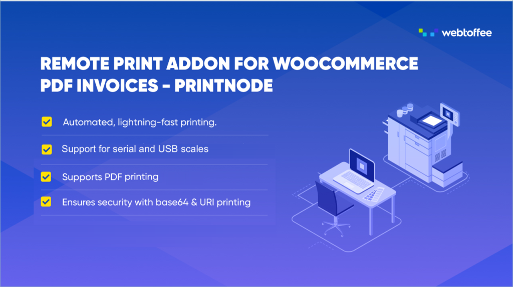 WooCommerce PDF 인보이스용 원격 인쇄 애드온