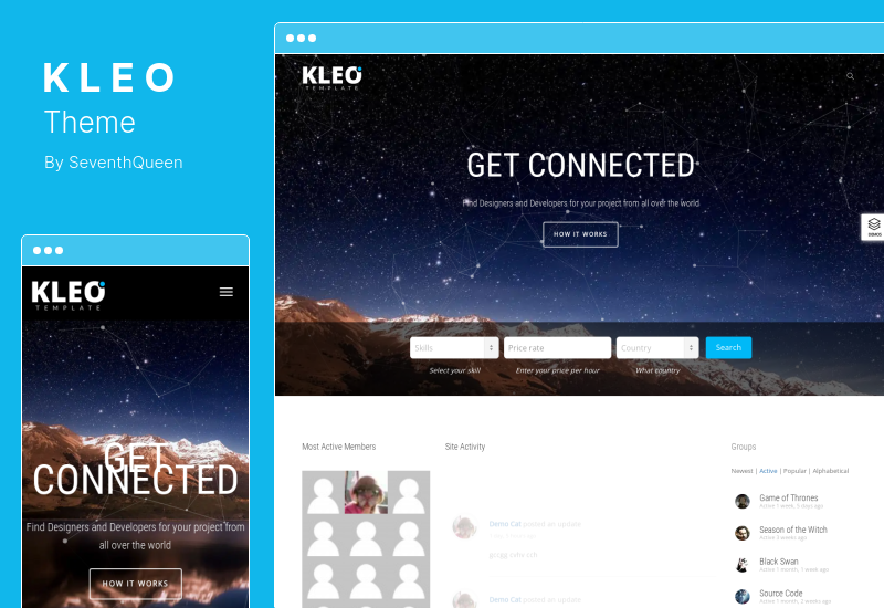 KLEO Theme – Pro Community fokussiertes, vielseitiges BuddyPress WordPress Theme