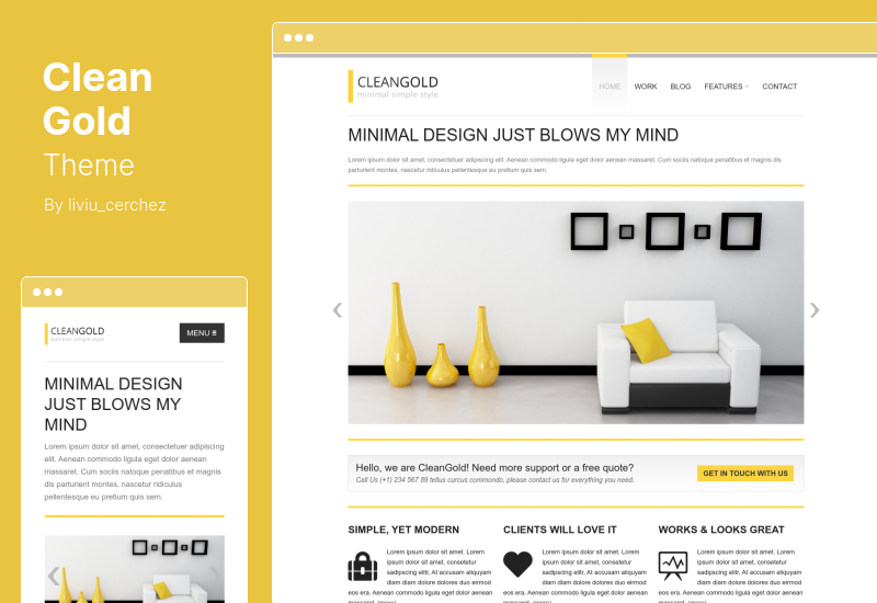 CleanGold Theme – Ein minimales responsives WordPress-Theme