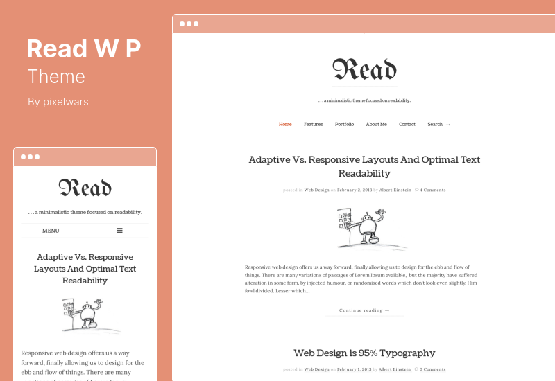 Lesen Sie WP Theme – Minimalistisches Blog-WordPress-Theme
