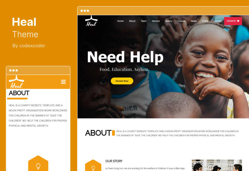 Heal Theme - Mehrzweck-Wohltätigkeits-WordPress-Theme