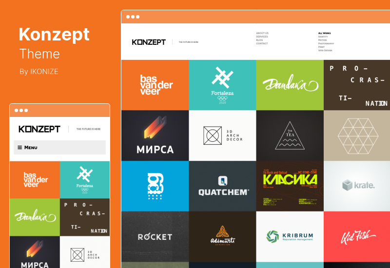 Konzept Theme - Vollbild-Portfolio-WordPress-Theme
