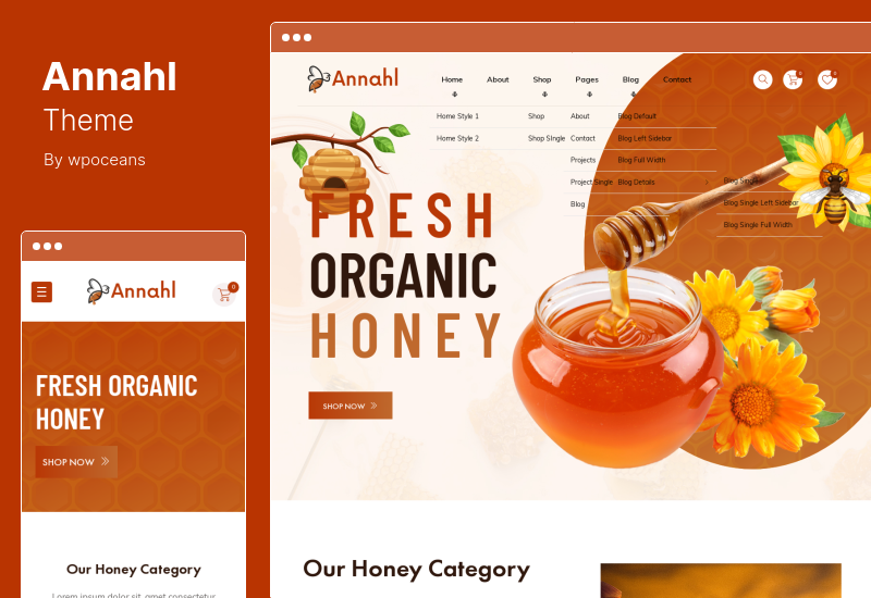 Annahl-Thema - WordPress-Theme für Bio- und Honigshops
