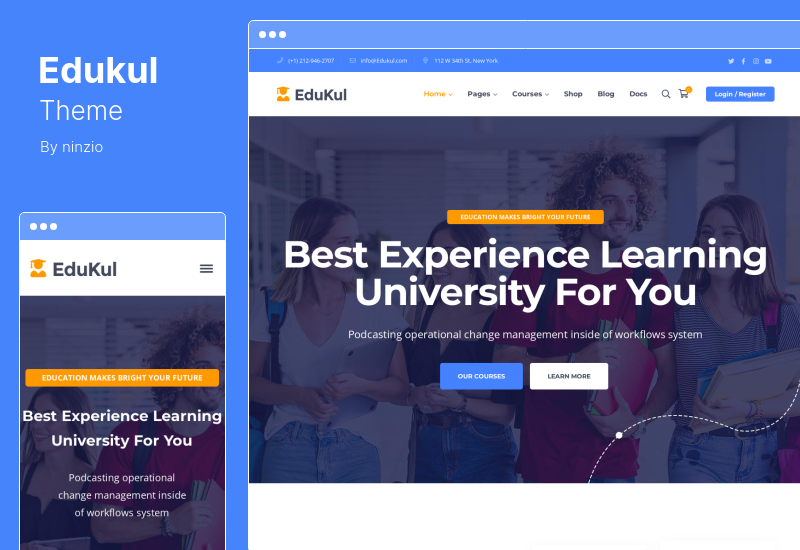 Edukul Teması - Çevrimiçi Kurslar WordPress Teması