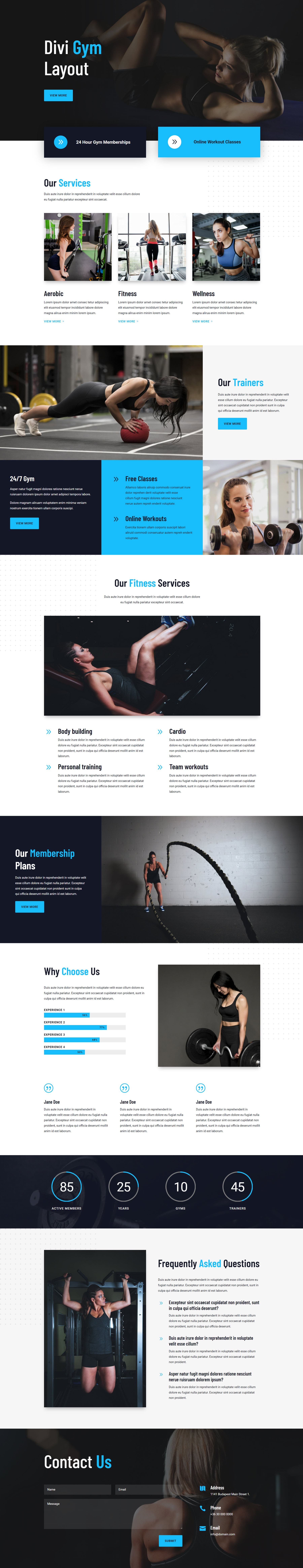 Divi Product Highlight Homepage 25 Divi Layout Pack Palestra