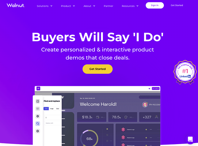 Walnuss-Social-Media-Landingpage-Beispiel