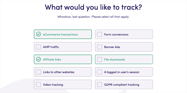 Was möchten Sie darin verfolgen - IsItWP - Free WordPress Theme Detector what would you like to track in em