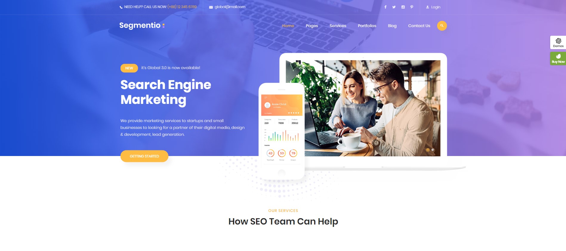 segmentio - 最高の SEO ワードプレス テーマ位置の印象的な候補